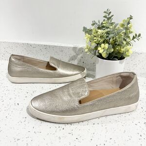 Birdies The Swift Leather Slip On Sneakers Gold Size 10.5